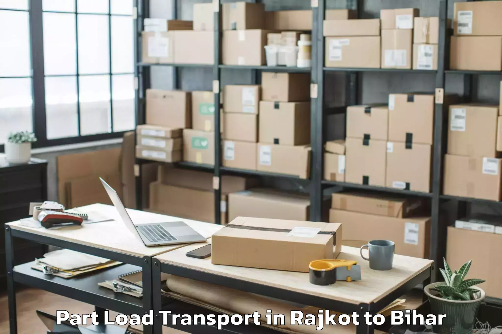 Rajkot to Warisnagar Part Load Transport Booking